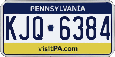 PA license plate KJQ6384
