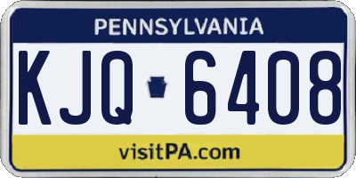 PA license plate KJQ6408