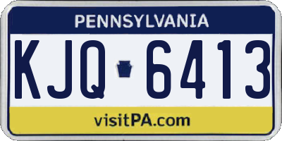 PA license plate KJQ6413