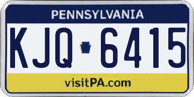 PA license plate KJQ6415