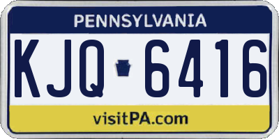 PA license plate KJQ6416