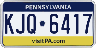 PA license plate KJQ6417