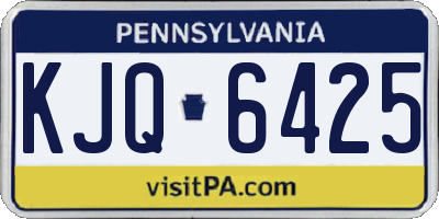 PA license plate KJQ6425
