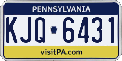 PA license plate KJQ6431