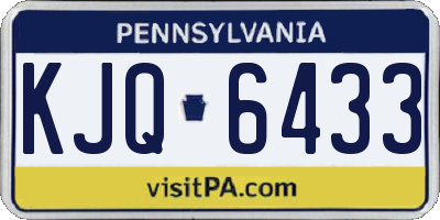 PA license plate KJQ6433