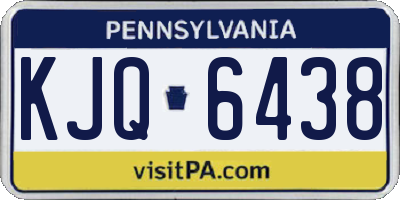 PA license plate KJQ6438