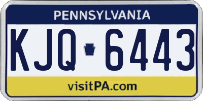PA license plate KJQ6443