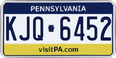 PA license plate KJQ6452