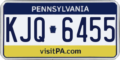 PA license plate KJQ6455