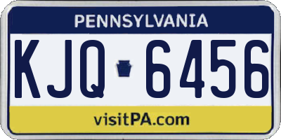 PA license plate KJQ6456