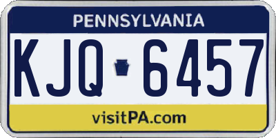 PA license plate KJQ6457