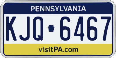 PA license plate KJQ6467