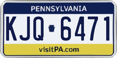 PA license plate KJQ6471