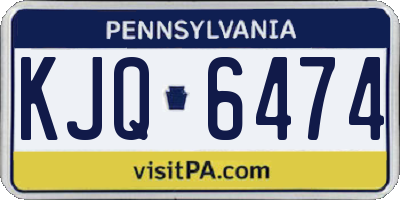 PA license plate KJQ6474
