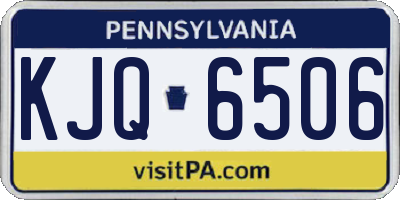 PA license plate KJQ6506
