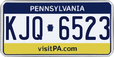 PA license plate KJQ6523