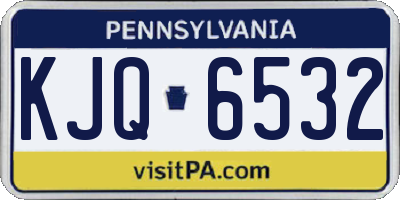 PA license plate KJQ6532