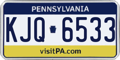 PA license plate KJQ6533