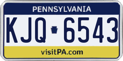 PA license plate KJQ6543