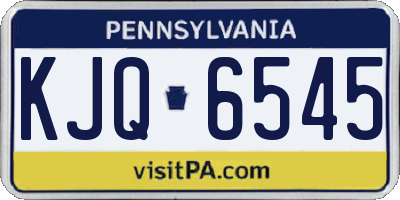 PA license plate KJQ6545