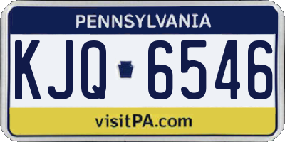PA license plate KJQ6546