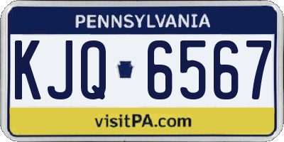 PA license plate KJQ6567