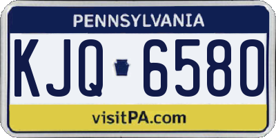 PA license plate KJQ6580