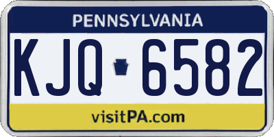 PA license plate KJQ6582