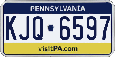 PA license plate KJQ6597