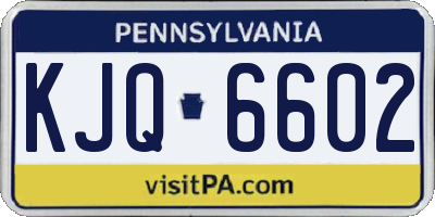 PA license plate KJQ6602