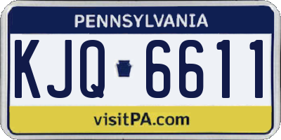 PA license plate KJQ6611
