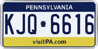 PA license plate KJQ6616