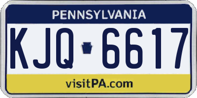 PA license plate KJQ6617