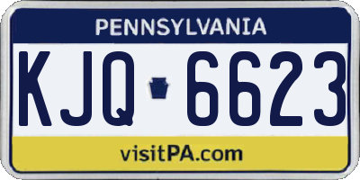 PA license plate KJQ6623