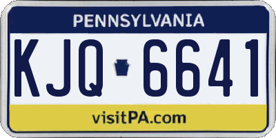 PA license plate KJQ6641