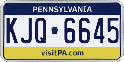 PA license plate KJQ6645