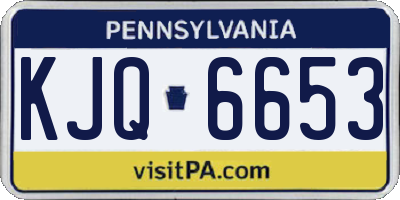 PA license plate KJQ6653