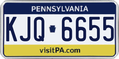 PA license plate KJQ6655