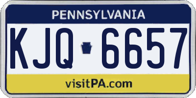 PA license plate KJQ6657