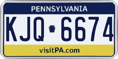 PA license plate KJQ6674