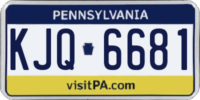 PA license plate KJQ6681