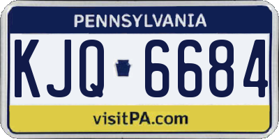 PA license plate KJQ6684