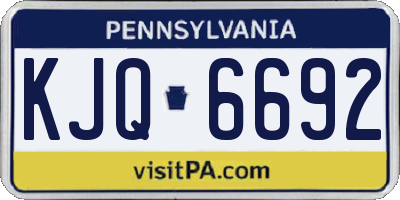 PA license plate KJQ6692
