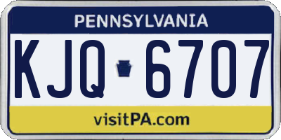 PA license plate KJQ6707