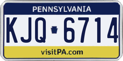 PA license plate KJQ6714