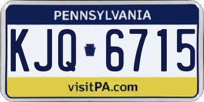 PA license plate KJQ6715