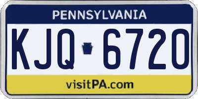 PA license plate KJQ6720
