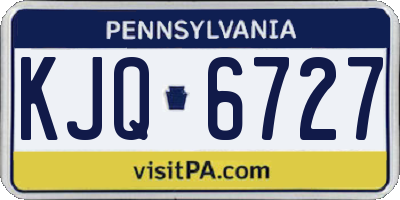 PA license plate KJQ6727