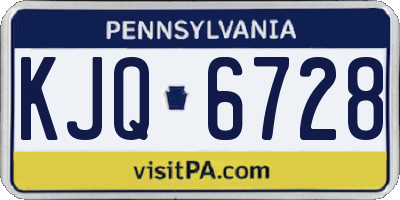 PA license plate KJQ6728
