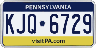 PA license plate KJQ6729